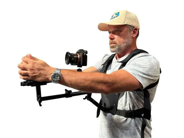 Alt view image 4 of 4 - SNC 500 360° Rotating Snorricam Camera Rig for POV Filmmaking Body-Mounted Stabilizer for DSLR/Mirrorless Cameras Adjustable Fit, Modular Mounting, Action Scene & Music Video Shots