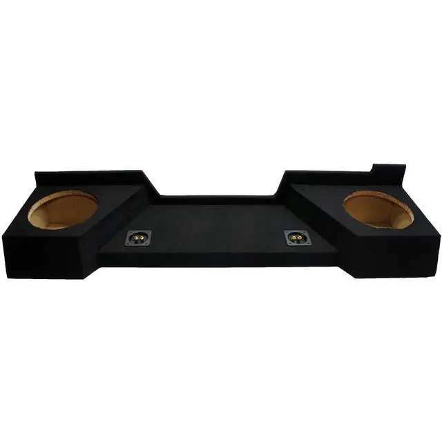 Alt view image 2 of 4 - Compatible with Chevy Silverado or GMC Sierra Full Size Extended Cab Truck 2007-2013 Dual 10" Subwoofer Sub Box Speaker Enclosure