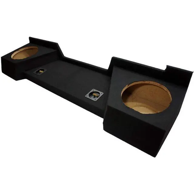 Alt view image 3 of 4 - Compatible with Chevy Silverado or GMC Sierra Full Size Extended Cab Truck 2007-2013 Dual 10" Subwoofer Sub Box Speaker Enclosure