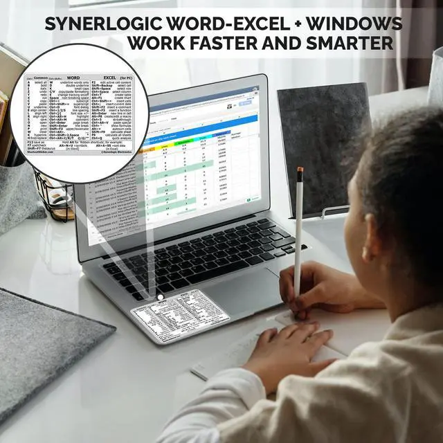 Alt view image 2 of 4 - Windows + Word/Excel (for Windows) Quick Reference Guide Keyboard Shortcut Stickers, No-Residue Vinyl (White/Large/Combo/100sets)
