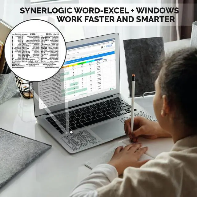 Alt view image 3 of 4 - Windows + Word/Excel (for Windows) Quick Reference Guide Keyboard Shortcut Stickers, No-Residue Vinyl (Clear/Large/Combo/100sets)