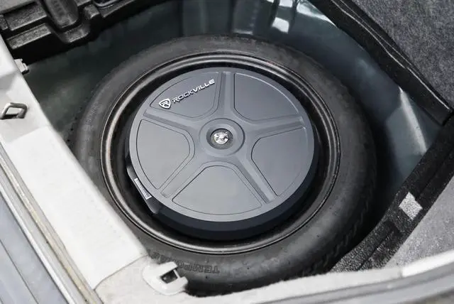 Alt view image 2 of 4 - RockGhost V2 800W Powered 11" Car Subwoofer, Anti-Theft Spare Tire Design, Deep Bass, Easy Install, Perfect for Car Audio Enthusiasts