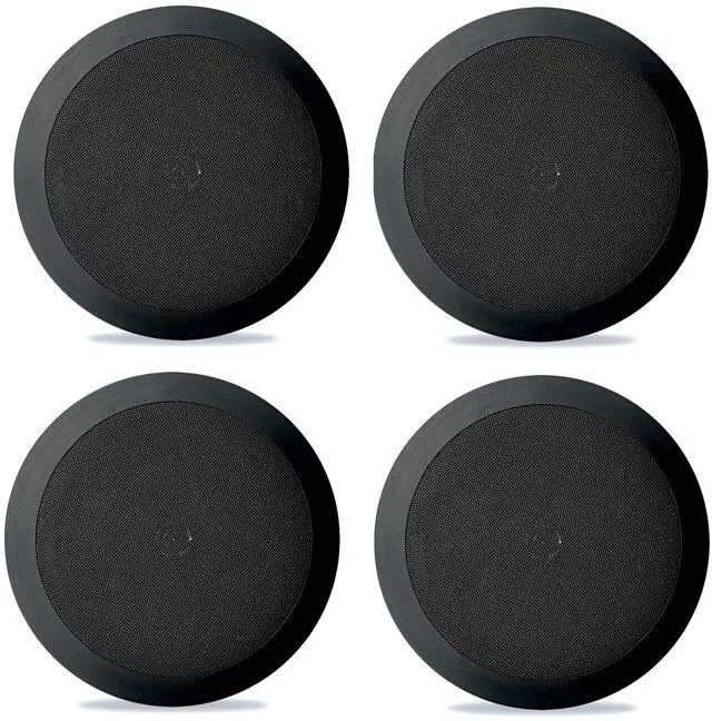 Main image of PDIC81RDBK 8 Inch 250 Watts Flush in-Wall in-Ceiling Black Speakers, with 2 Way Stereo Sounds, Ideal for Custom Installations, Pack of 4