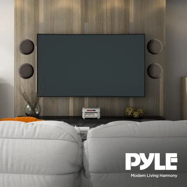 Alt view image 4 of 4 - PDIC81RDBK 8 Inch 250 Watts Flush in-Wall in-Ceiling Black Speakers, with 2 Way Stereo Sounds, Ideal for Custom Installations, Pack of 4