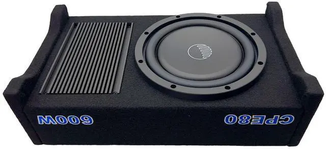 Alt view image 3 of 4 - Cobalt CPE80 8 800W Max Active Down-Firing Subwoofer Thin Enclosure with Built-in Amplifier Slim Loaded Sub for Tight Spaces in Cars and Trucks, Air-Tight Sealed Shallow Mount Enclosure