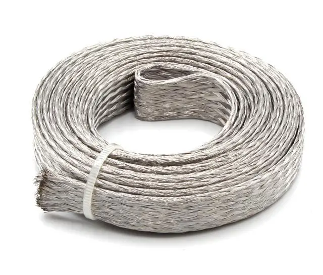 Alt view image 2 of 4 - 1.75" Stainless Steel Braided Sleeving 304SS Metal Flexible Expandable Mesh Sleeve - 25 Feet