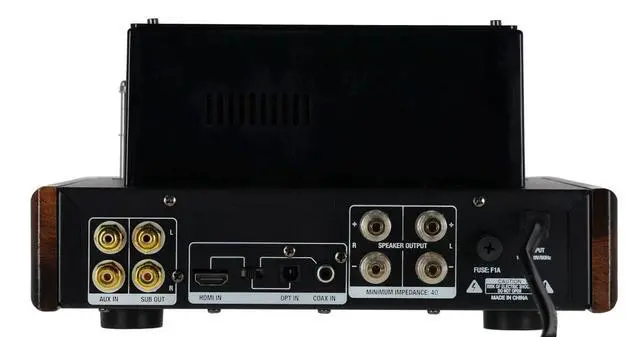 Alt view image 3 of 4 - BluTube DK Audiophile Tube Amplifier with Bluetooth, 35Wx2 RMS @ 4 Ohm, HDMI/Optical/Coaxial Inputs, Sub Output, USB, RCA, VU Meter, Headphone Out