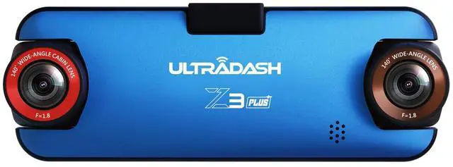 Main image of UltraDash Z3+ Commercial Edition + 64GB SD Card - Dual Lens Dash Cam+ High Endurance Micro SD, 2K 1440P, IR Cabin Lens, 140° Wide Angle, Super Capacitor for Rideshare, Taxi