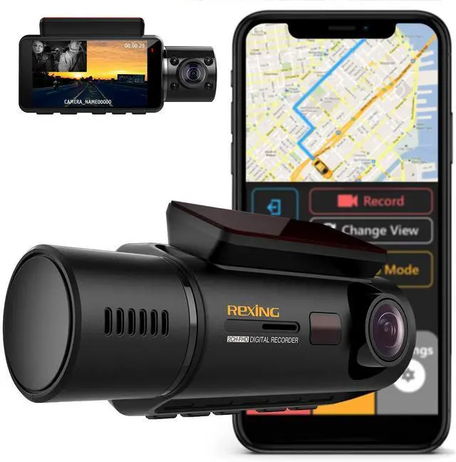 Main image of V3 Dual Camera Front and Inside Cabin Full HD 1080p with WiFi and Built-in GPS