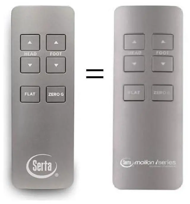 Alt view image 2 of 4 - Replacement Remote Compatible with Serta /iSeries - Grey Serta Logo Control for Adjustable Beds