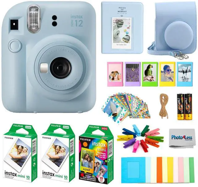 Main image of Instax Mini 12 Instant Film Camera Bundle with Accessories (Pastel Blue)