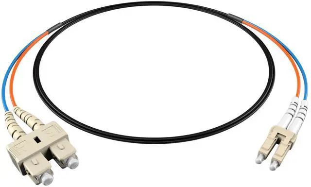 Main image of 125M OM1 LC SC Fiber Optic Cable | Indoor/Outdoor Duplex 62.5/125 LC to SC Multimode Jumper 125 Meter (410.10ft) | Made in USA | mmf lc-sc Optic in/otdr | Length: 0.5M-300M