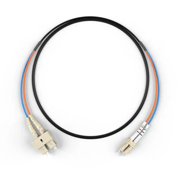 Alt view image 3 of 4 - 125M OM1 LC SC Fiber Optic Cable | Indoor/Outdoor Duplex 62.5/125 LC to SC Multimode Jumper 125 Meter (410.10ft) | Made in USA | mmf lc-sc Optic in/otdr | Length: 0.5M-300M