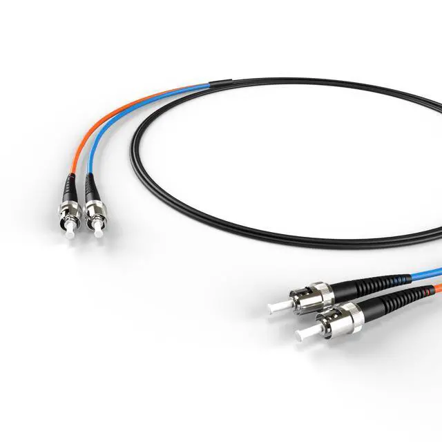 Alt view image 2 of 4 - 125M OM1 ST ST Fiber Optic Cable | Indoor/Outdoor Duplex 62.5/125 ST to ST Multimode Jumper 125 Meter (410.10ft) | Made in USA | ofnr st-st mmf in/outdr | Length: 0.5M-300M