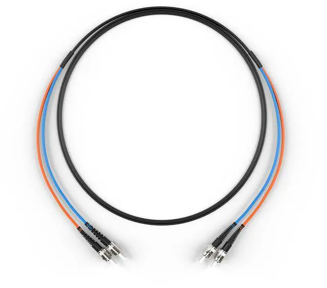 Alt view image 3 of 4 - 125M OM1 ST ST Fiber Optic Cable | Indoor/Outdoor Duplex 62.5/125 ST to ST Multimode Jumper 125 Meter (410.10ft) | Made in USA | ofnr st-st mmf in/outdr | Length: 0.5M-300M