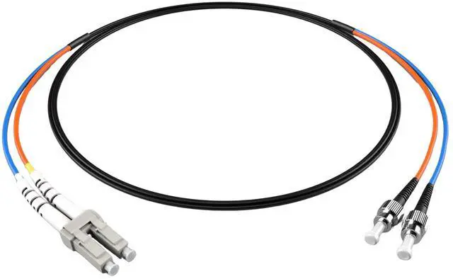 Main image of LC ST OM1 Indoor/Outdoor Fiber Optic Patch Cable 10Gb/40Gb/100Gb Corning Glass | 125.0m (410.1ft) | Water & UV-Resistant for Data Centers, Outdoor Conduit, Campus Links | Length: 0.5M-300M