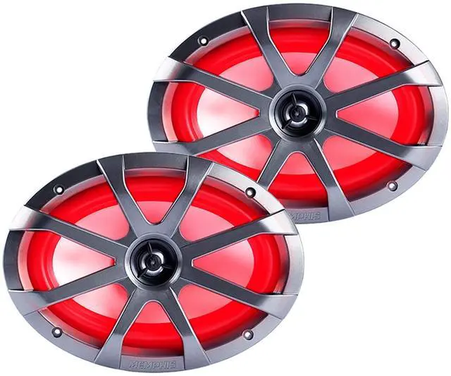 Main image of MXA69L MXA 6x9 Marine Grade Coaxial Speakers w/RGB LED - Pair