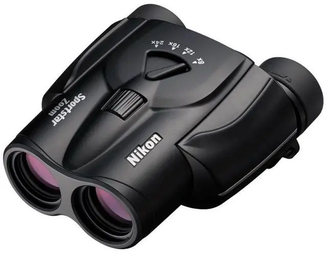 Main image of Sportstar Zoom 8-24x25mm Binoculars - Multi-Coated Lenses, Porro Prism Optics, Fast Focus Control - Compact Lightweight Binocular for Sports Events, Wildlife & Outdoor Viewing