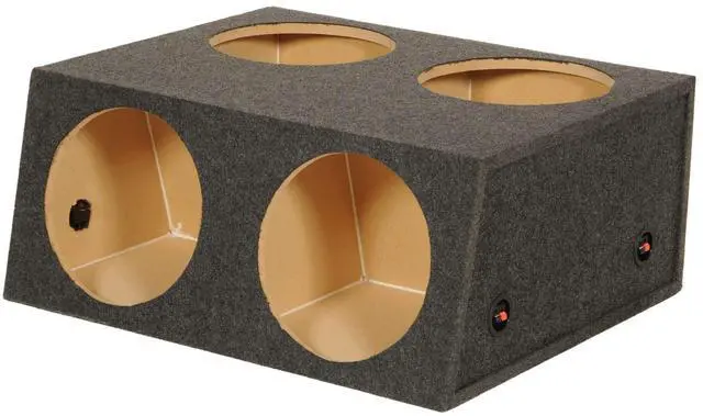 Alt view image 5 of 6 - 4 Hole 12 Inch Sealed Divided Speaker Box Subwoofer Enclosure (2 Pack)