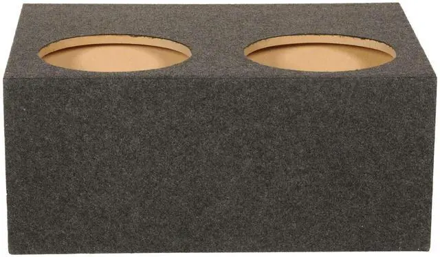 Alt view image 6 of 6 - 4 Hole 12 Inch Sealed Divided Speaker Box Subwoofer Enclosure (2 Pack)