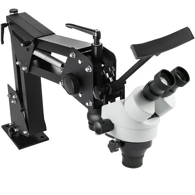 Alt view image 4 of 4 - Micro Inlaid Mirror Multi-Directional Microscope with Spring Bracket 7X-4.5X Multi-Directional Micro-Setting Microscope Jewelry Tools