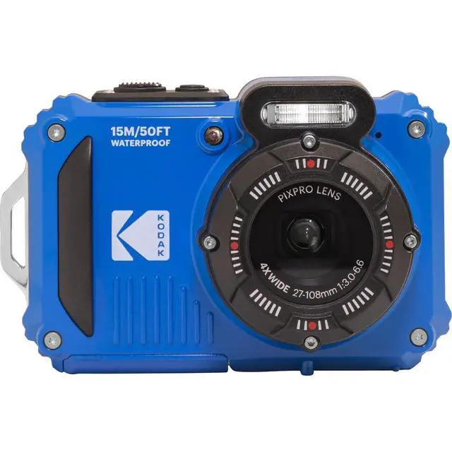 Alt view image 2 of 4 - PIXPRO WPZ2 Waterproof Digital Camera Bundle, Includes: SanDisk 64GB MicroSD Memory Card, Spare Battery and More (6 Items) (Blue)