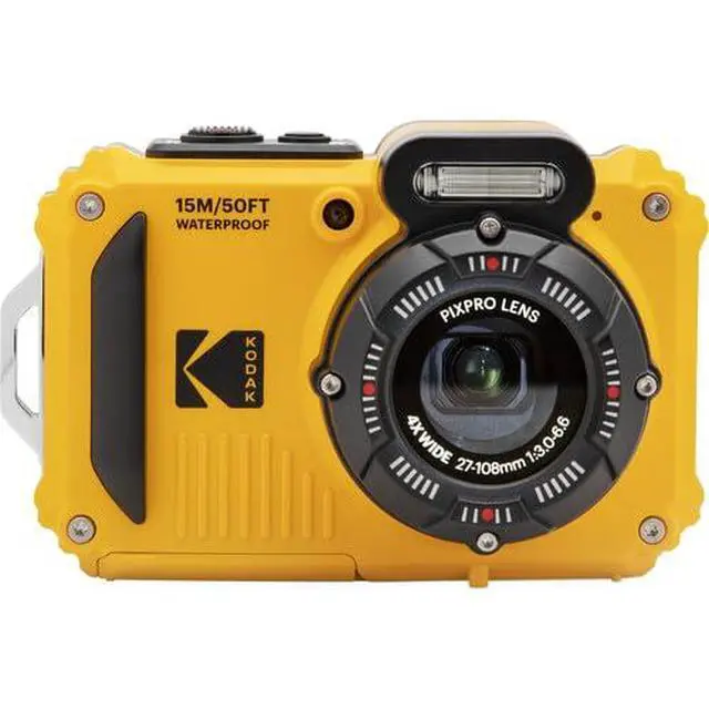 Alt view image 2 of 4 - PIXPRO WPZ2 Waterproof Digital Camera Bundle, Includes: SanDisk 64GB MicroSD Memory Card, Spare Battery and More (6 Items) (Yellow)