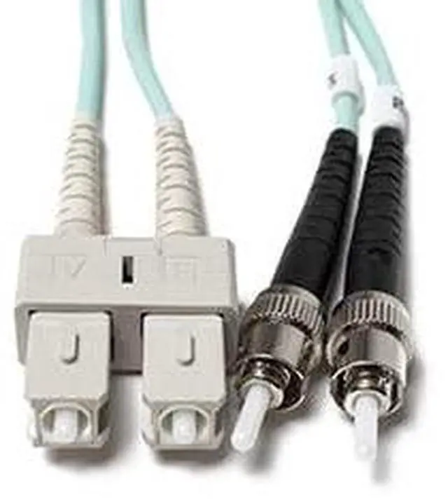 Main image of 75M OM4 SC ST Fiber Optic Cable | Bend Insensitive Plenum 100Gb Duplex 50/125 SC to ST Multimode Jumper 75 Meter (246.06ft) | Length Options: 0.5M-300M | 10/100g sfp 100gb mm ofnp