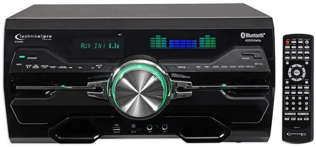 Main image of Professional 4000w Receiver/Amplifier/DVD Player Bluetooth/USB/FM