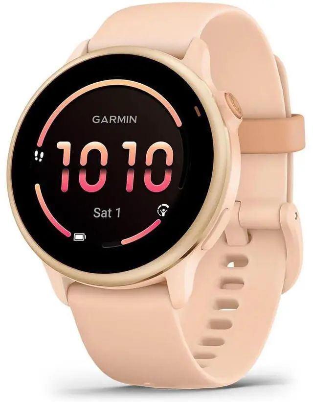Alt view image 2 of 4 - vivoactive 6, Health and Fitness GPS Smartwatch, AMOLED Display, Up to 11 Days of Battery, Pink Dawn with Silicone Band, 010-02985-03 - Bundle w/Deco Essentials Dock & USB-C Charger
