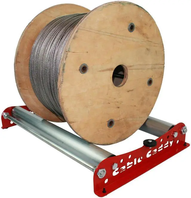 Alt view image 4 of 5 - Cable Dispenser Cable Caddy 510 Heavy Duty unwinder for reels max 20" width - red (assembled in USA)