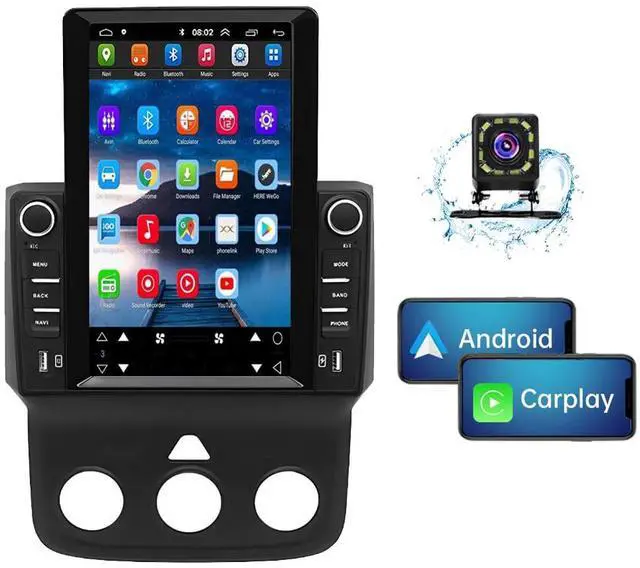 Main image of Android 13 Car Stereo for Dodge Ram 1500 2500 3500 2013-2018, 9.7 Inch Touch Screen Car Radio 2GB+32GB Wireless Carplay & Android Auto with WiFi Bluetooth FM/RDS Navigation Media Player