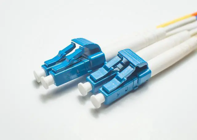 Main image of 40M OM4 LC LC Fiber Optic Cable | Indoor/Outdoor 100Gb Duplex 50/125 LC to LC Multimode Jumper 40 Meter (131.23ft) | 100gbps Black ofnr lc-lc mmf lommf | Length: 0.5M-300M