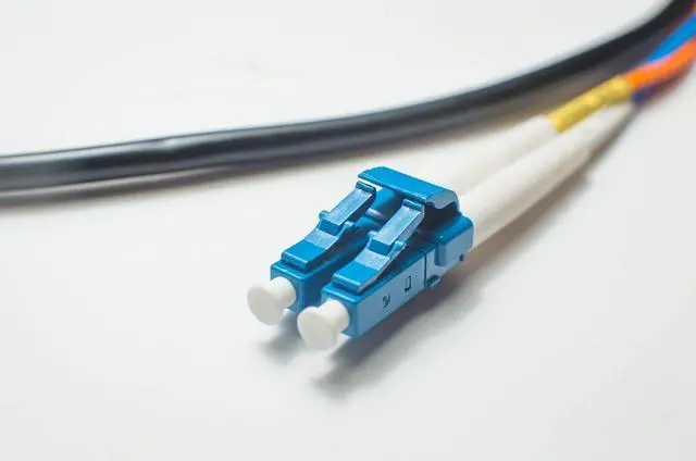 Alt view image 2 of 4 - 40M OM4 LC LC Fiber Optic Cable | Indoor/Outdoor 100Gb Duplex 50/125 LC to LC Multimode Jumper 40 Meter (131.23ft) | 100gbps Black ofnr lc-lc mmf lommf | Length: 0.5M-300M