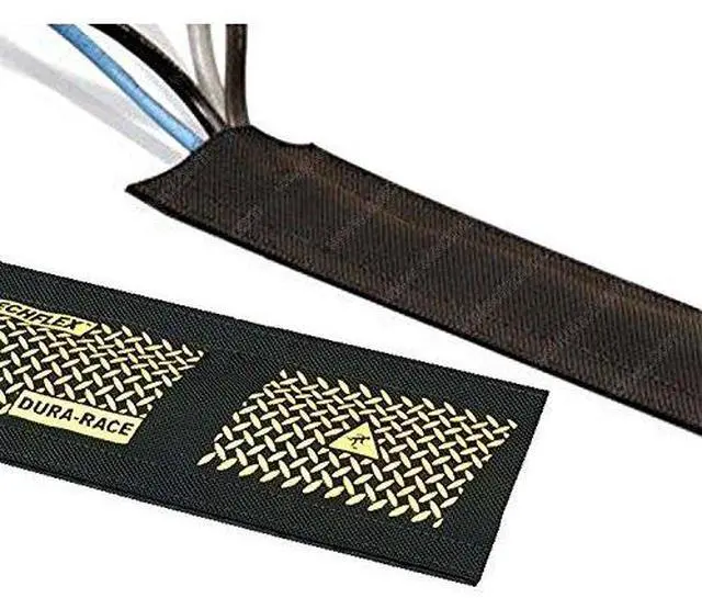 Alt view image 2 of 4 - 4" Wide Dura Race Carpet Cord Cover Cable Protector Hook and Loop Wire Concealer - 100 Feet - Gray