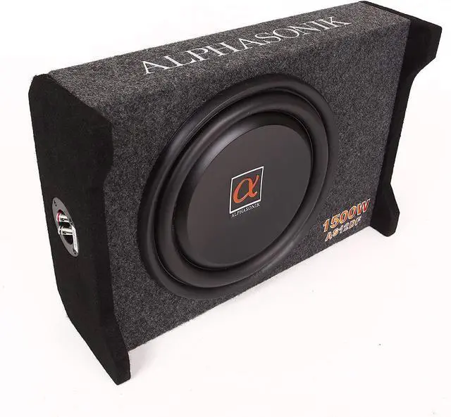 Alt view image 2 of 4 - AS12DF 12" 1500 Watts 4-Ohm Down Fire Shallow Mount Flat Enclosed Sub woofer for Tight Spaces in Cars and Trucks, Slim Thin Loaded Subwoofer Air Tight Sealed Bass Enclosure