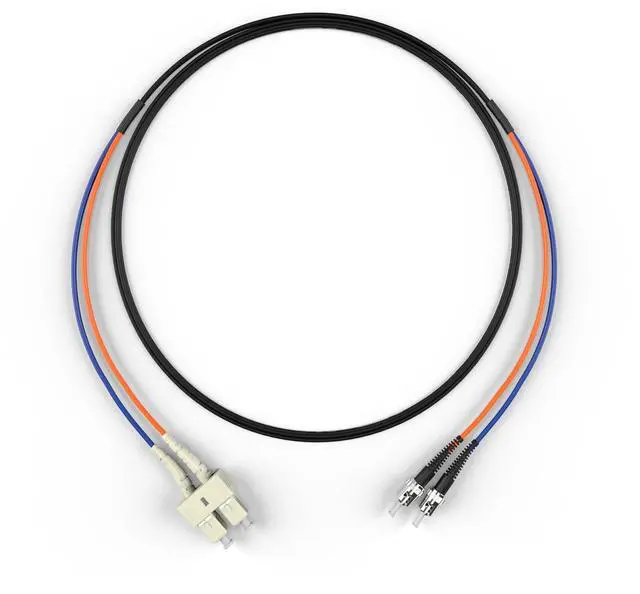 Alt view image 3 of 4 - 75M OM1 SC ST Fiber Optic Cable | Indoor/Outdoor Duplex 62.5/125 SC to ST Multimode Jumper 90 Meter (295.27ft) | Made in USA | Length: 0.5M-300M