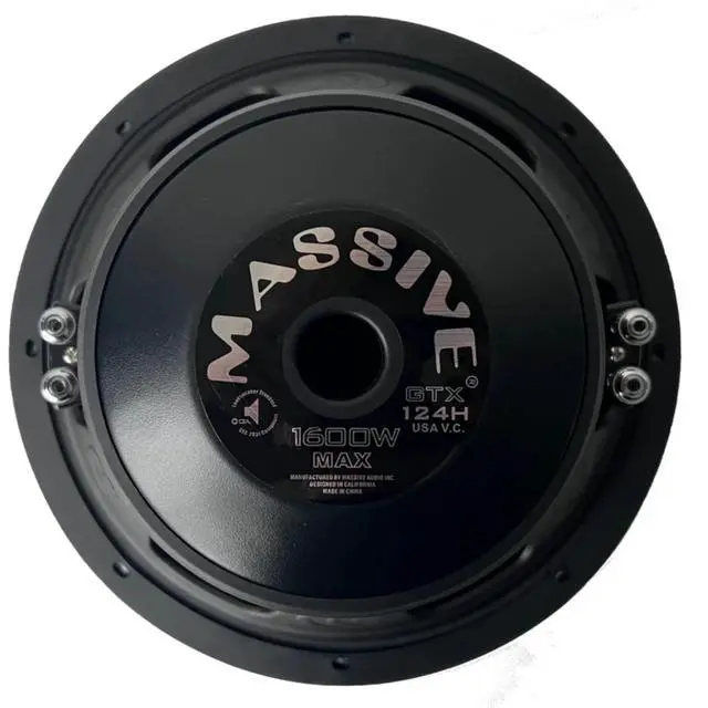 Alt view image 4 of 4 - GTX124H - 12" 800 Watts RMS / 1600w MAX Dual 4 Ohm Subwoofer for Controlled deep bass