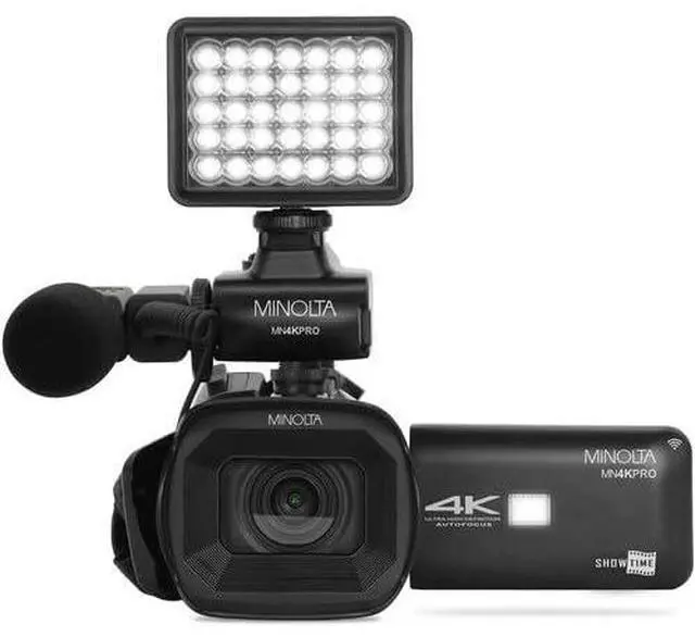 Alt view image 3 of 4 - MN4KPRO 4K60FPS UHD 64 MP Autofocus Pro Camcorder Kit w/WiFi Bundle with 128GB Memory Card + Cleaning kit + Memory Card Wallet + USB Card Reader, SD/microSD