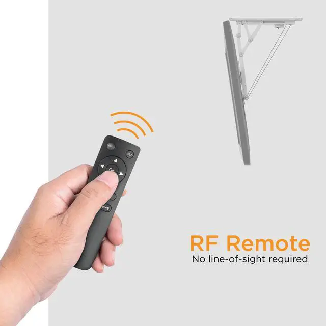 Alt view image 4 of 4 - Motorized Ceiling TV Mount with Remote, Electric Flip Down Fold Up Pitched Roof Mount Fits 32, 37, 40, 47, 50 and 55 Inch Flat Screen TVs and Monitors, White