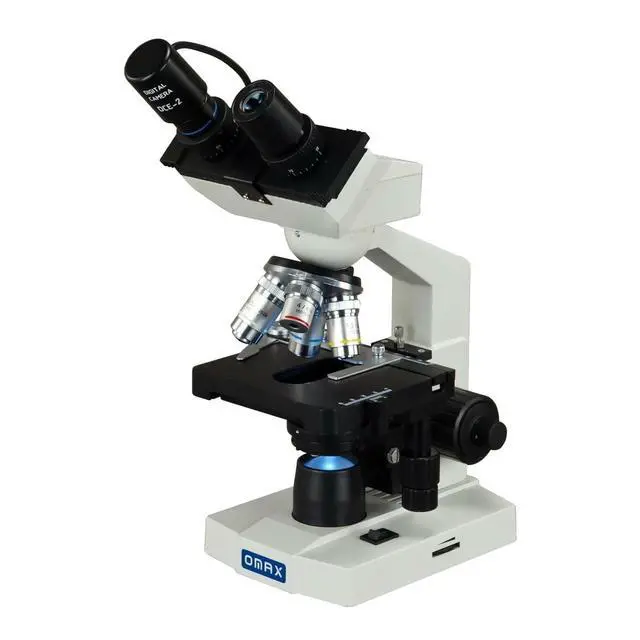 Alt view image 2 of 4 - 40X-2500X Lab Binocular Compound LED Microscope with Double Layer Mechanical Stage and Digital Camera M82EZ-C02