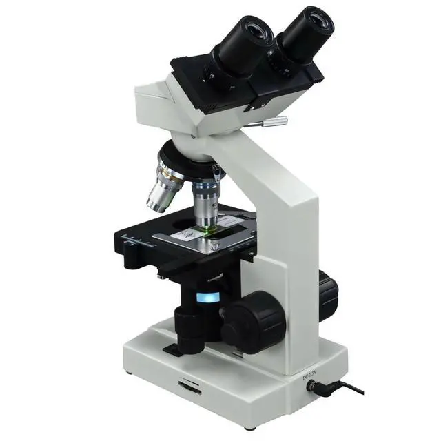Alt view image 3 of 4 - 40X-2500X Lab Binocular Compound LED Microscope with Double Layer Mechanical Stage and Digital Camera M82EZ-C02