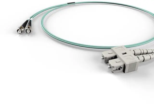 Alt view image 2 of 4 - SC-ST OM4 Fiber Patch Cable - 10Gb Duplex 50/125µm Multimode Corning Glass | 100M (328.08ft) | Bulk Networking, Data Centers, Telecom, Enterprise Applications | Length Options: 0.5M-300M