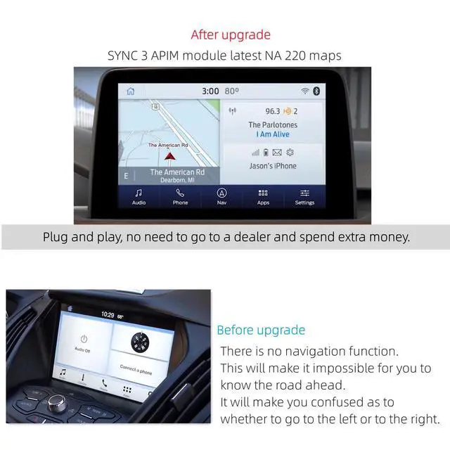 Alt view image 3 of 4 - for SYNC3 APIM Module, SYNC3 APIM Module 2024 Latest NA 222 Map Support Apple Carplay, SYNC3 GPS Navigation Module for F-150 F250, Shipped from The U.S