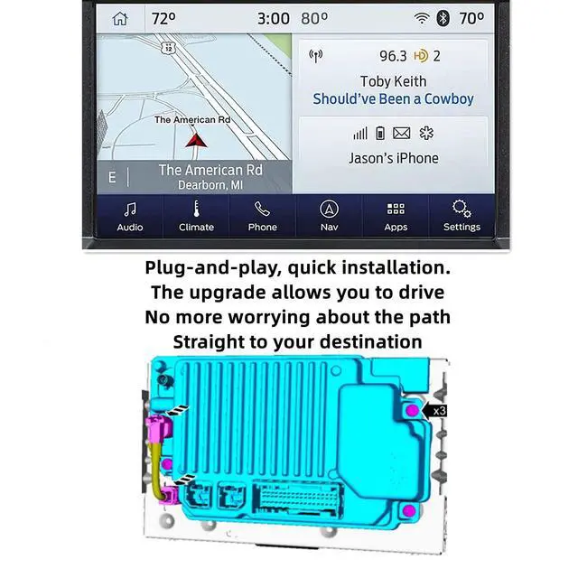 Alt view image 4 of 4 - for SYNC3 APIM Module, SYNC3 APIM Module 2024 Latest NA 222 Map Support Apple Carplay, SYNC3 GPS Navigation Module for F-150 F250, Shipped from The U.S