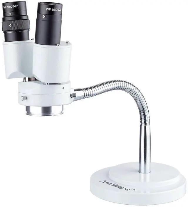 Main image of 8X Magnification Binocular Stereo Microscope w/ 360 Revolve - Dental, Lab, Electronic Repair, Soldering, Shop Gooseneck Illuminator - SE508