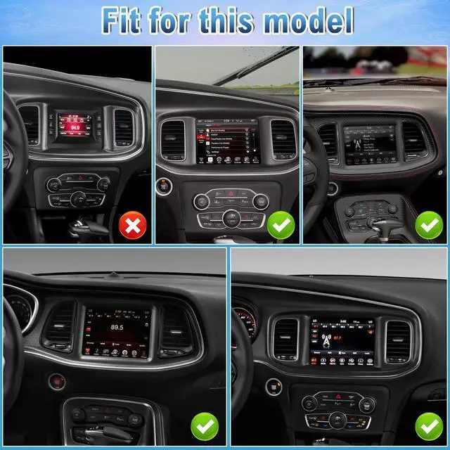 Alt view image 2 of 4 - Android 14 Double Din Car Stereo Upgrade Radio for Dodge Challenger Charger 2015-2023,8.4" Touchscreen Carplay Android Auto GPS WiFi Bluetooth RDS DSP SWC Mirrorlink Mic Backup Camera