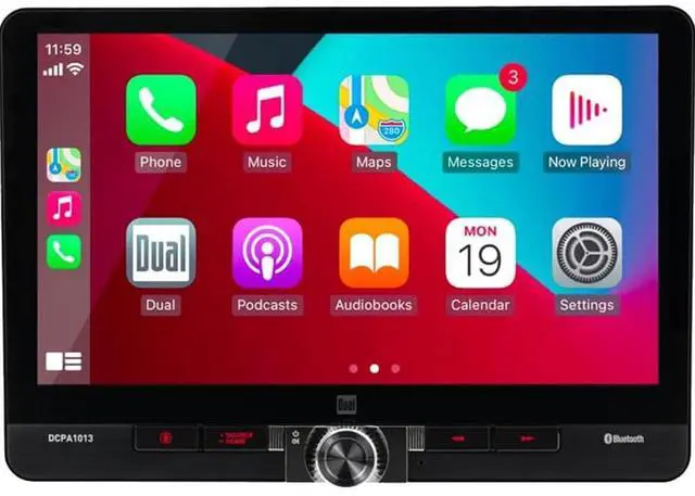 Main image of Dual DCPA1013 1-DIN 10.1"" Apple CarPlay Android Auto Digital Multimedia Receiver