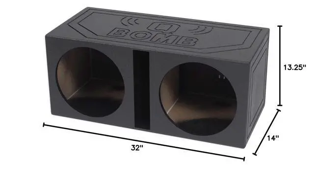 Alt view image 6 of 6 - RBL12V Dual 12" 1.5 cu.ft. Vented Subwoofer Enclosure, Bed Liner Finish, High-Power Bass, Durable MDF, for Car Audio Enthusiasts