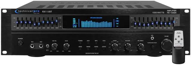 Main image of RX113BT 1500w Bluetooth Home Receiver Amplifier Amp w/ 10 Band EQ